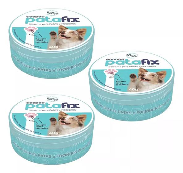 Imagem de Kit c/ 3 Hidratante Para Patas Pet Cães  Patafix 40 Gramas 