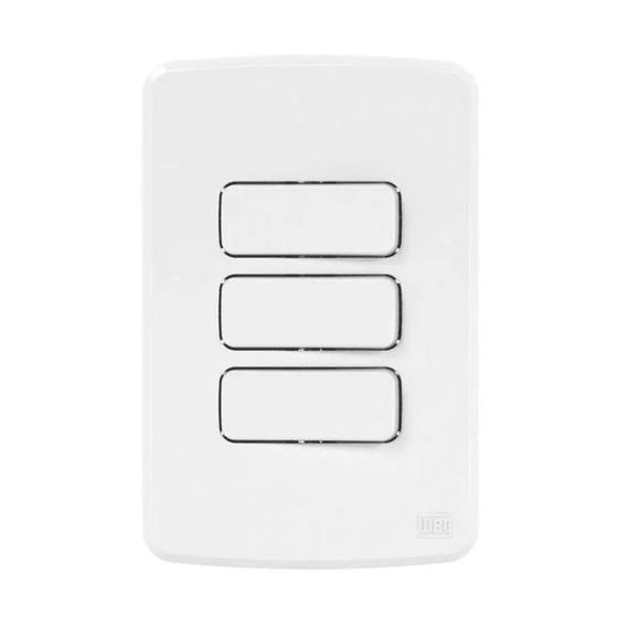 Imagem de Kit c/ 3 int simples triplo c/ placa 4 x 2 composé weg