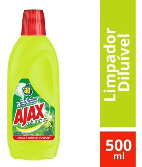 Imagem de Kit c/ 3 Limpador diluivel Ajax fresh lemon 500mL