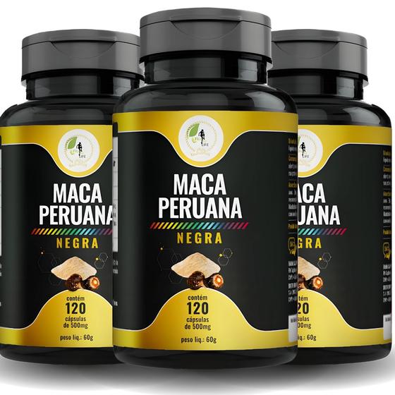 Imagem de KIT C/3 Ma ca Perua na Negra Premium 500 mg 120 Cáps - Fits Life