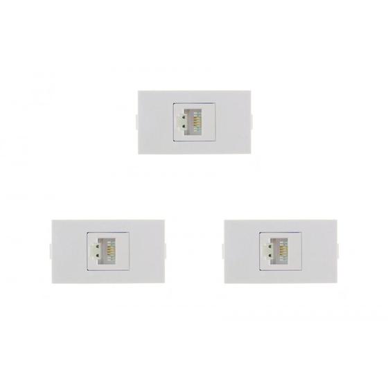 Imagem de Kit C/3 - Modulo Peesa Alfa 1416 Tomada(s) Tel Rj11 Jack