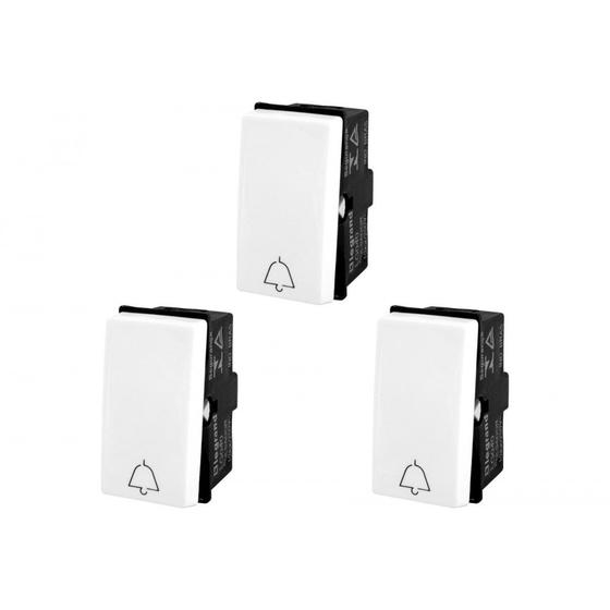 Imagem de Kit C/3 - Modulo Pial Pop Branco 1 Campainha Lg040