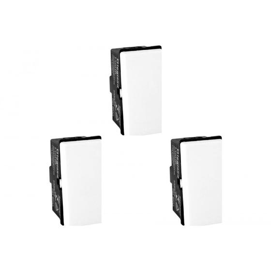 Imagem de Kit C/3 - Modulo Pial Pop Branco 1 Simples 10A Lg010