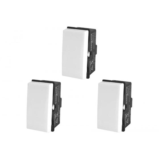 Imagem de Kit C/3 - Modulo Pial Pop Branco 1 Simples 10A Lg010