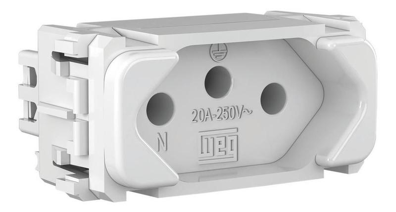 Imagem de Kit c/ 3 Modulo Tomada 2p+t 20a 250v Branco Compose Weg