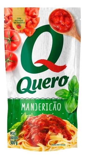 Imagem de Kit c/ 3 Molho De Tomate Manjericao Sache 300g Quero