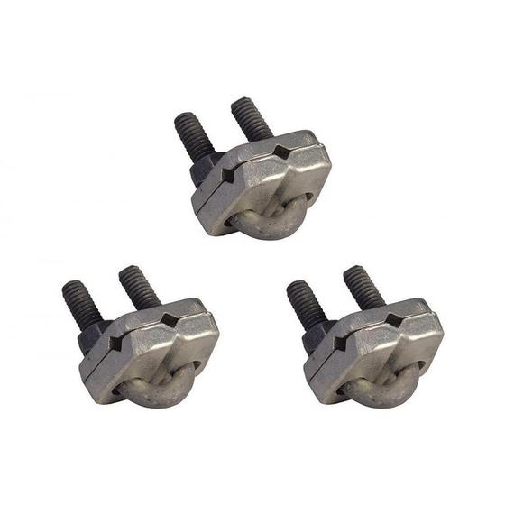 Imagem de Kit C/3 - Para-Raio Conector Cabo/Haste Com Grampo Em ''U''
