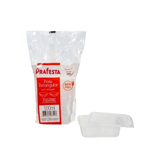 Imagem de Kit c/3 pct pote ret. c/ tampa 500ml. c/24 un. (prafesta)