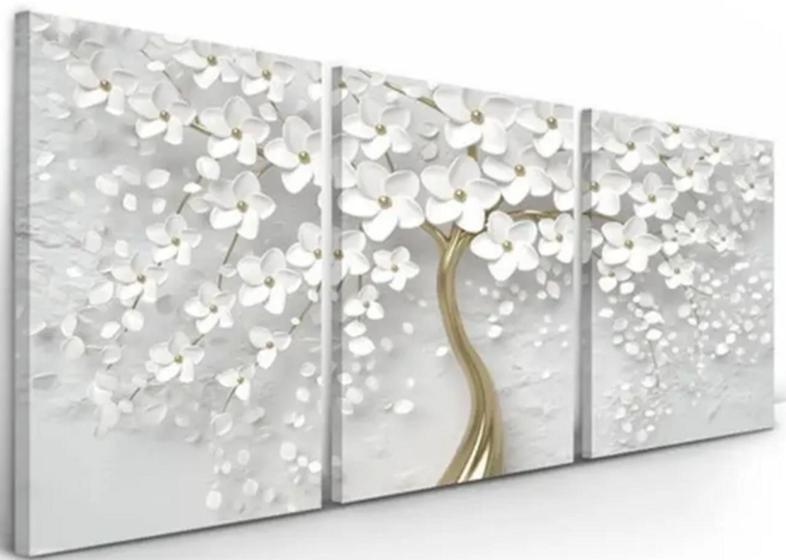 Imagem de Kit C/ 3 Peças Quadros Decorativos Cereijeira Luxo Top Mosaico"
