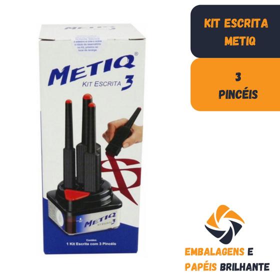 Imagem de Kit C/ 3 Pincéis Metiq P/ Escrita Em Cartaz  Kit Escrita 3