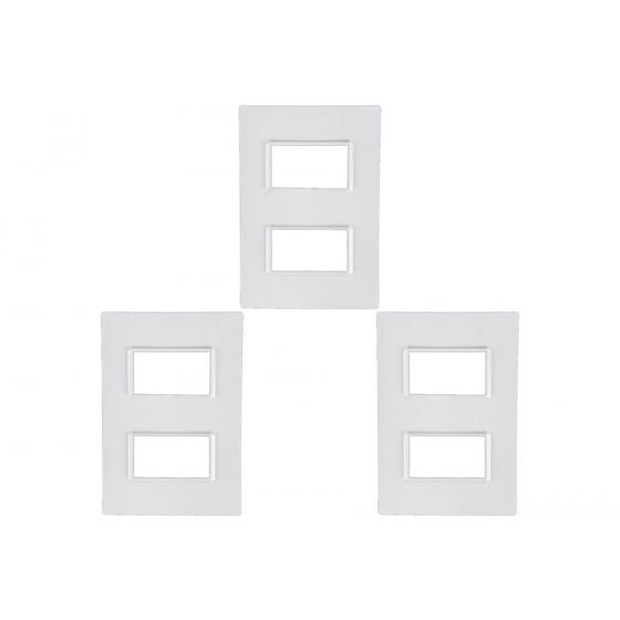 Imagem de Kit C/3 - Placa Conjunto Modular Ilumi Vivaz 4X2 - 2 Modu...