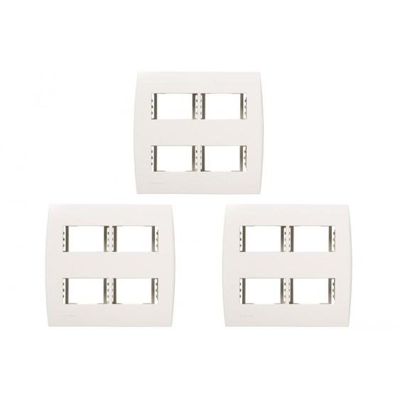Imagem de Kit C/3 - Placa Soprano Ilus 4X4 (4 Modulos Horizontal)  ...