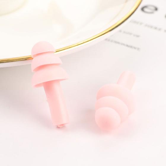 Imagem de Kit C/ 3 Protetores de Ouvido Auricular Silicone Para Natação Abafar Sons Barulho Anti Ruído LR-0165