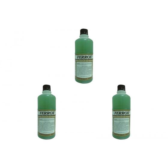 Imagem de Kit C/3 - Removedor De Ferrugem Ferrox   1/2 L Fe81