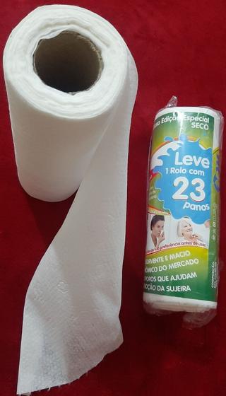 Imagem de Kit c/ 3 rolos de pano multiuso branco pra limpeza de pele "edição seco"