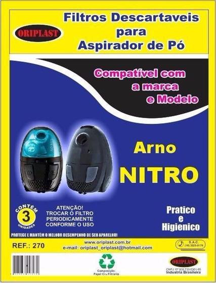 Imagem de Kit c/3 Sacos Descartáveis Aspirador Arno Nitro 1300