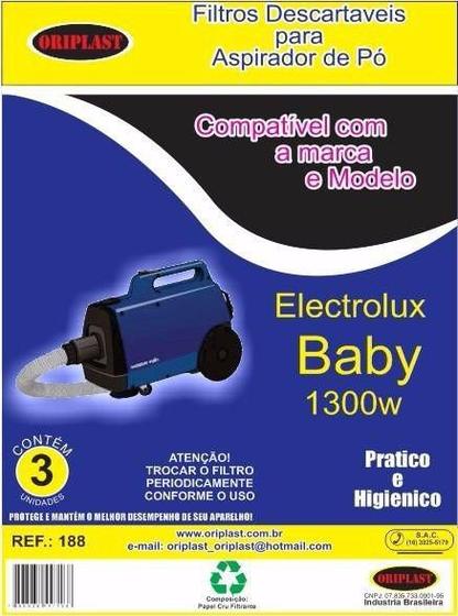 Imagem de Kit c/3 Sacos Descartáveis Aspirador Electrolux Baby