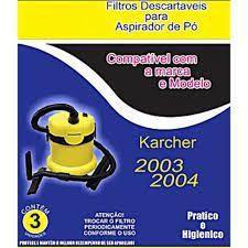 Imagem de Kit c/3 Sacos Descartáveis Aspirador Karcher 2003/2004