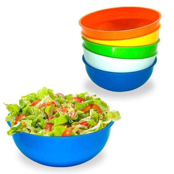 Imagem de Kit C/3 Saladeira Grande Salada Cozinha Servir Cores Diversa