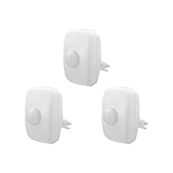 Imagem de Kit C/3 - Sensor Presenca Qualitronix Parede Qa21M