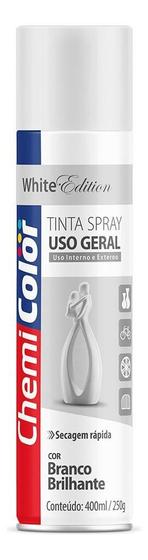 Imagem de Kit c/ 3 Spray Chemicolor 400ml Baston Cor Branco Brilhante