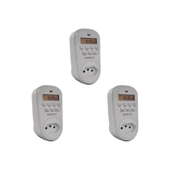 Imagem de Kit C/3 - Timer Tempor.Exatron Digital Bivolt