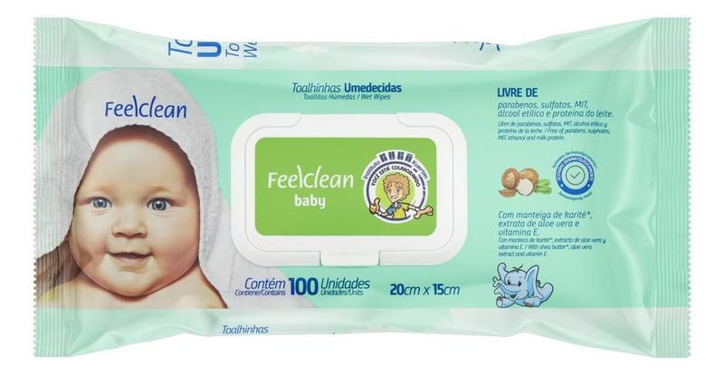 Imagem de Kit c/ 3 Toalhas umedecidas Feelclean Baby 100 un