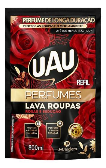 Imagem de Kit c/ 3 Uau Lava Roupas Perfumes Rosas E Seducao 800ml