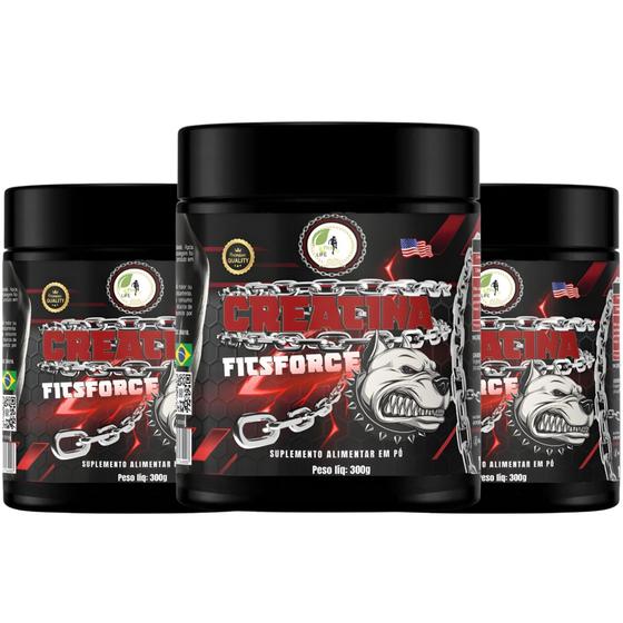 Imagem de KIT C/3 Un. Creatina Monohidratada Pura FitsForce - 300Gr - Fits Life