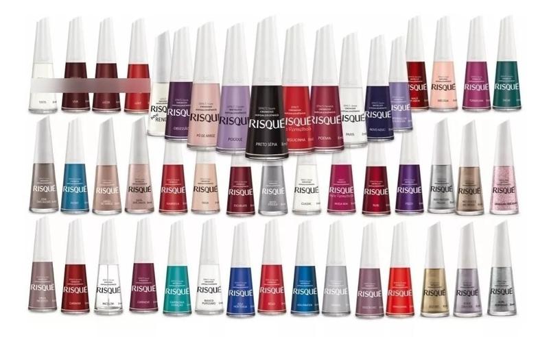 Imagem de Kit c/ 30 Esmaltes Risqué Cores Sortidas Sem Repetição