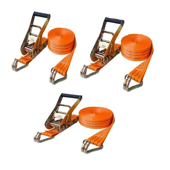 Kit C/ 3cinta Catraca 5 Ton 50mm 10metro Caminhão Amarração Menor preço em Kit C/ 3cinta Catraca 5 Ton 50mm 10metro Caminhão Amarração