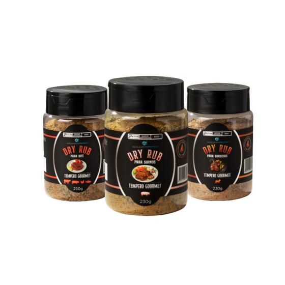 Imagem de Kit c/ 3un Temperos Gourmet Dry Rubs para BBQ CBS 230g