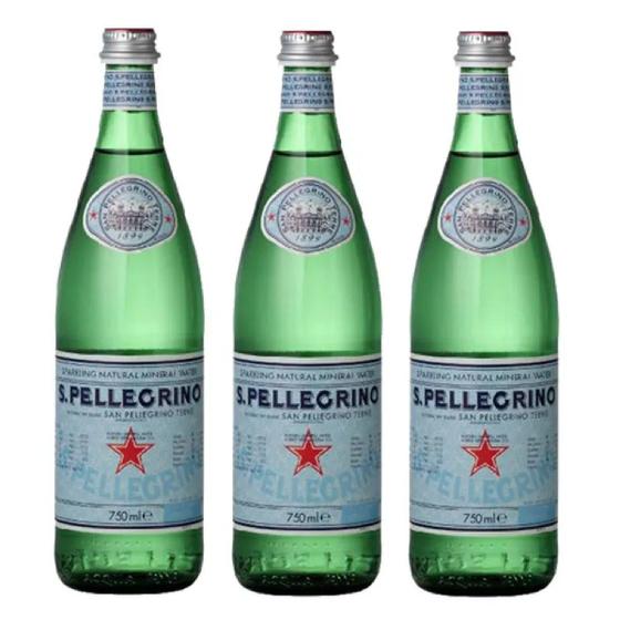 Imagem de Kit c/ 3und Água Mineral Com Gás SAN PELLEGRINO 750ml