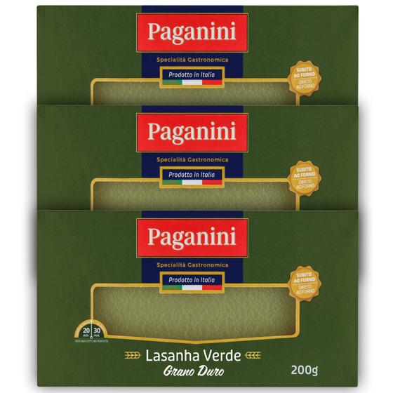 Imagem de Kit c/ 3und Lasanha Verde PAGANINI 200G