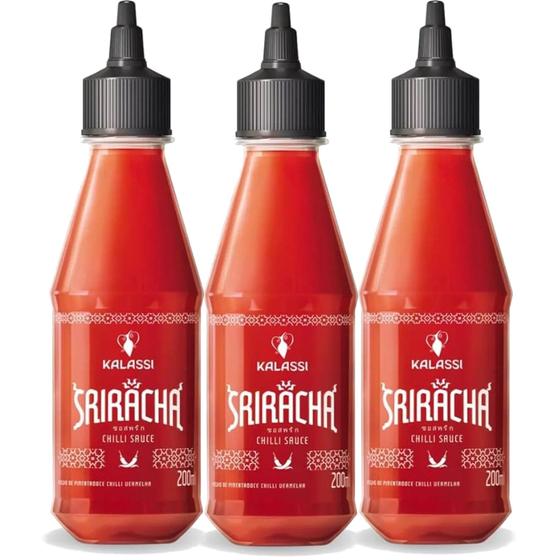 Imagem de Kit c/ 3und Molho de Pimenta Sriracha KALASSI 200ml