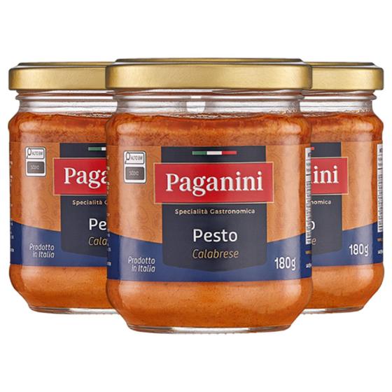 Imagem de Kit c/ 3und Molho Pesto Calabrese Creme PAGANINI 180g