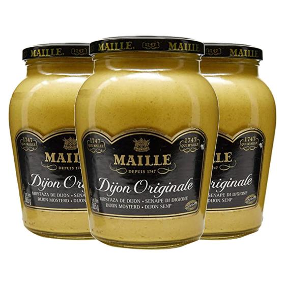 Imagem de Kit c/ 3und Mostarda Francesa MAILLE Dijon Original 865g