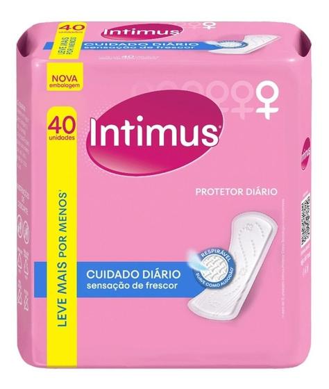 Imagem de Kit c/ 4 absorvente Protetor Cuidado Diario 40Un Intimus