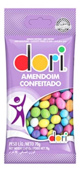 Imagem de Kit c/ 4 Amendoim Colorido Dori Confete 70g Dori