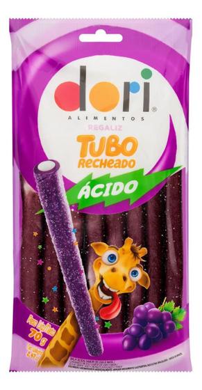 Imagem de Kit c/ 4 Bala Dori Tubo uva acida 70 g