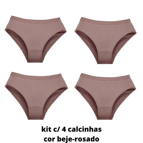 Imagem de Kit C/ 4 Calcinha DeMillus Cavada Lithos Algodão Conforto
