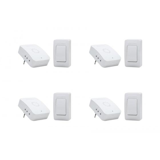 Imagem de Kit C/4 - Campainha Sem Fio Qualitronix Pilha/Tomada 52 T...
