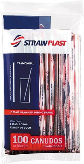 Imagem de Kit c/ 4 Canudo Tradicional Strawplast 100un