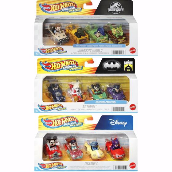 Imagem de Kit c/ 4 Carrinhos Hot Wheels Racer Verse - Modelos Sortidos - Mattel