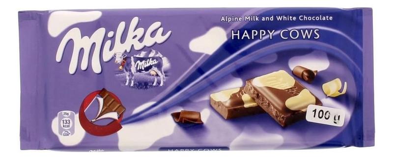 Imagem de Kit c/ 4 Chocolate Happy Cows Milka 100g