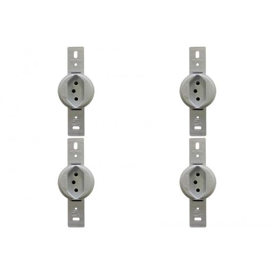 Imagem de Kit C/4 - Conjunto Para Condulete Perlex Tomada 2 Polos +...