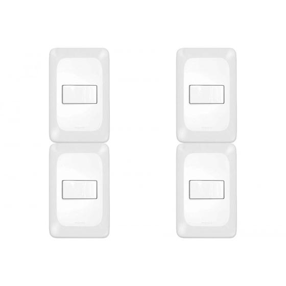 Imagem de Kit C/4 - Conjunto Pial Pop Modulo Com Placa 4X2 - 1 Para...