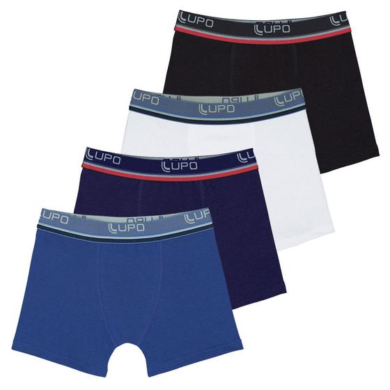 Kit c/4 Cuecas Boxer Infantil Lupo 141-088 Menor preço em Kit c/4 Cuecas Boxer Infantil Lupo 141-088
