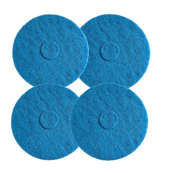 Imagem de Kit C/4 Disco Limpa Porcelanato Azul Enceradeira 350mm British