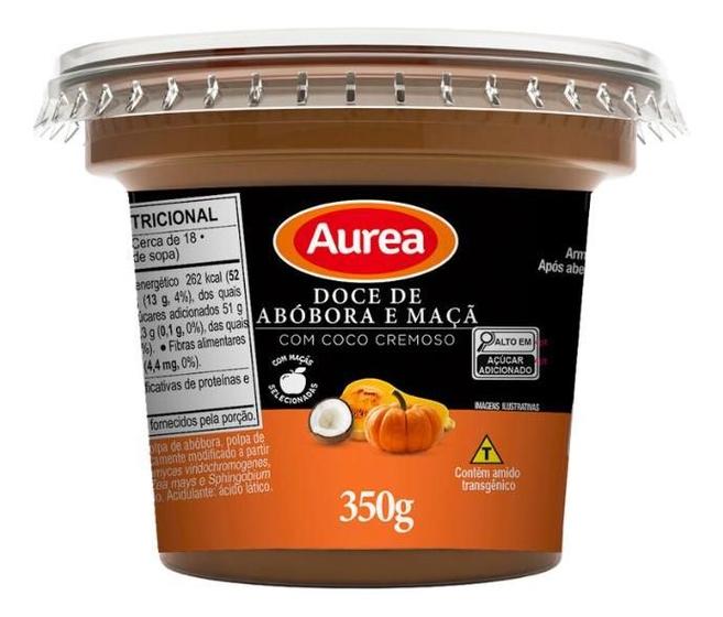 Imagem de Kit c/ 4 Doce de abobora e maca Cremoso 350g